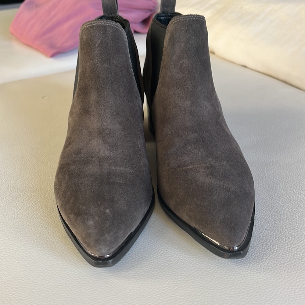 Marc Fisher Booties, Taupe Suede, Pointed Toe, Si… - image 5